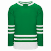 An image of a Custom Athletic Knit Hockey Jersey in Kelly/White!