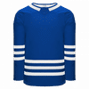 Am image of a Custom Athletic Knit Hockey Jersey in Royal/White!