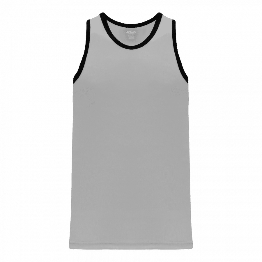 Athletic Knit Youth League Basketball Jerseys in Grey/Black