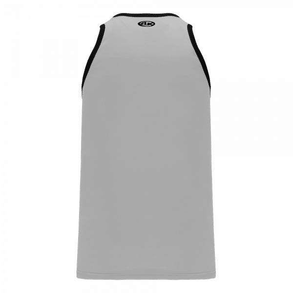 Am image of a Custom Athletic Knit Youth League Basketball Jerseys in Grey/Black!
