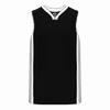 Am image of a Custom Athletic Knit Youth Pro Basketball Jerseys in Black/Grey/White!