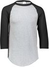 An image of a Custom Augusta Baseball Sleeve Tee 2 in Athletic Heather/Black!