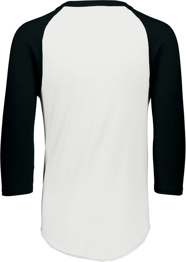An image of a Custom Augusta Baseball Sleeve Tee 2 in White/Black!
