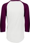 An image of a Custom Augusta Baseball Sleeve Tee 2 in White/Maroon!