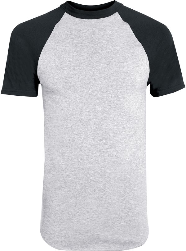 An image of a Custom Augusta Baseball Short Sleeve Tee in Athletic Heather/Black!