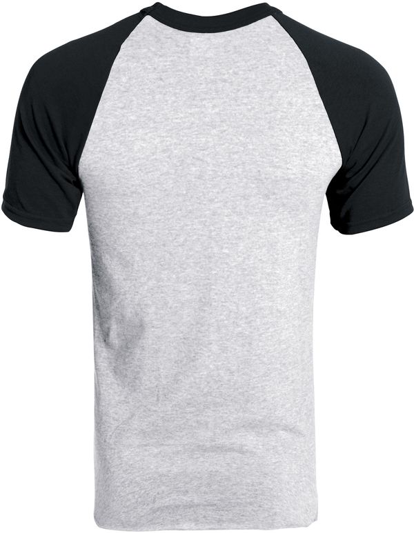 An image of a Custom Augusta Baseball Short Sleeve Tee in Athletic Heather/Black!