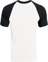 An image of a Custom Augusta Baseball Short Sleeve Tee in White/Black!