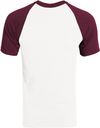 An image of a Custom Augusta Baseball Short Sleeve Tee in White/Maroon!