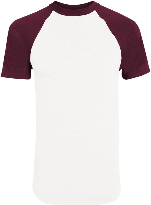 An image of a Custom Augusta Baseball Short Sleeve Tee in White/Maroon!
