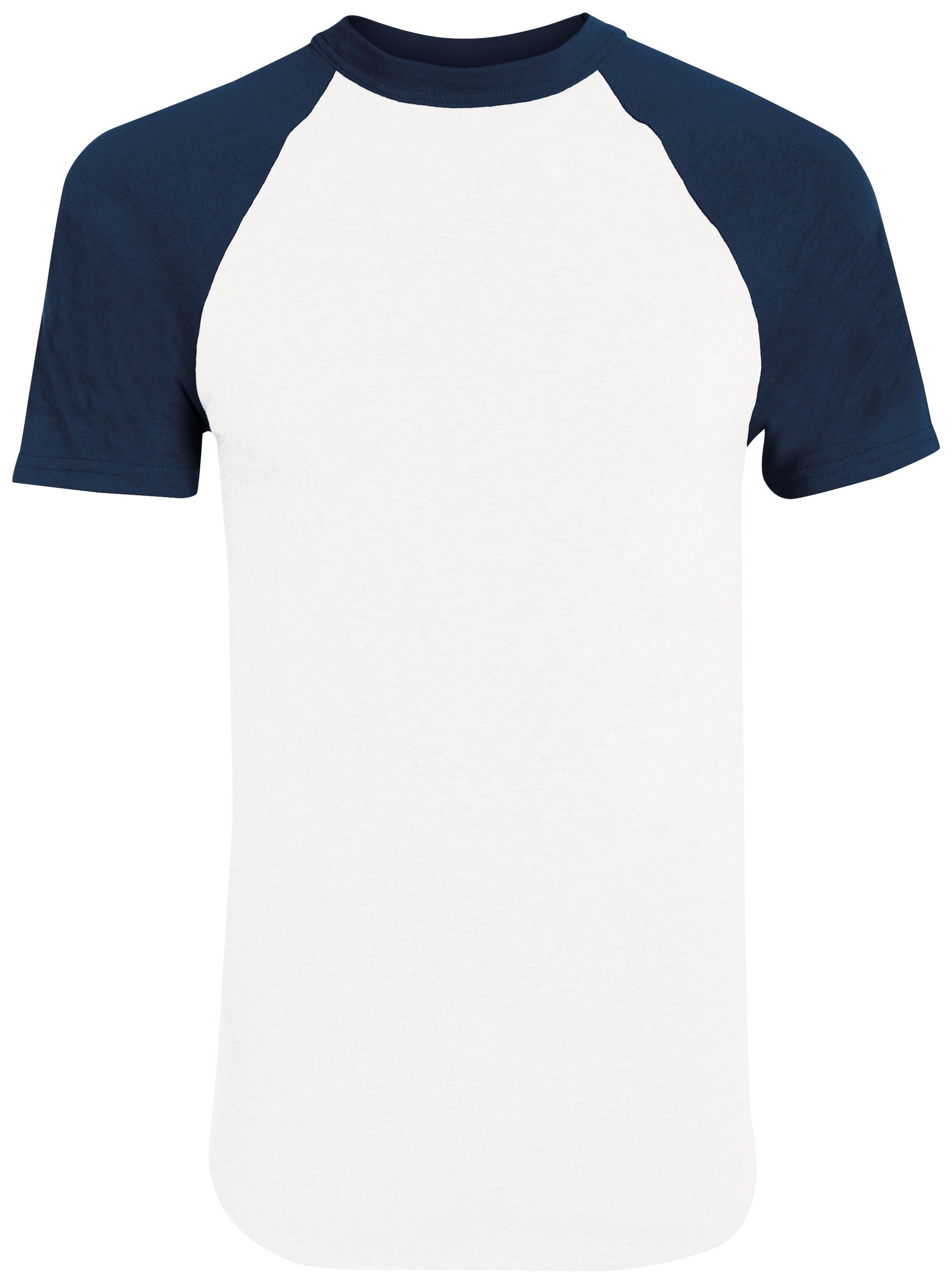 Augusta Baseball Short Sleeve Tee in White/Navy