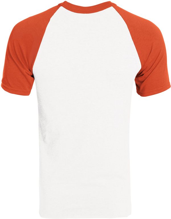 An image of a Custom Augusta Baseball Short Sleeve Tee in White/Orange!