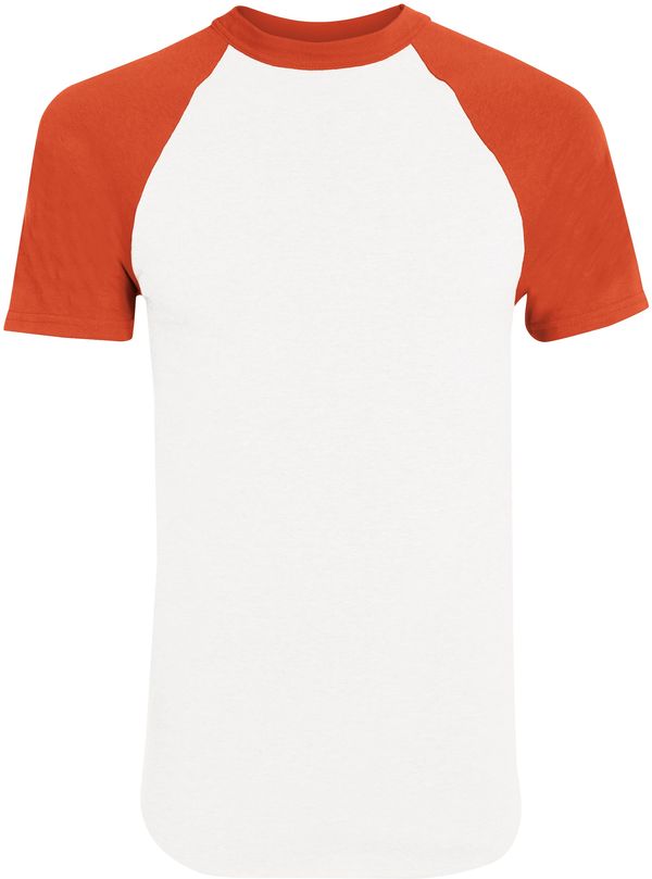 An image of a Custom Augusta Baseball Short Sleeve Tee in White/Orange!