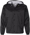 An image of a Custom Augusta Sportswear Hooded Coach Jacket in Black!