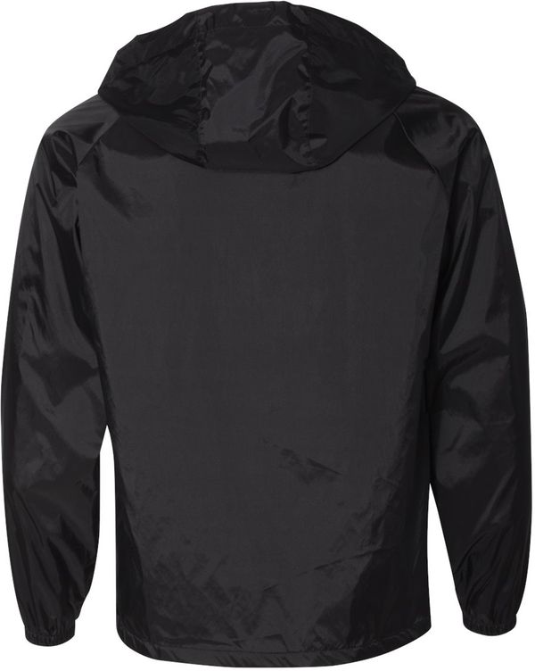 An image of a Custom Augusta Sportswear Hooded Coach Jacket in Black!