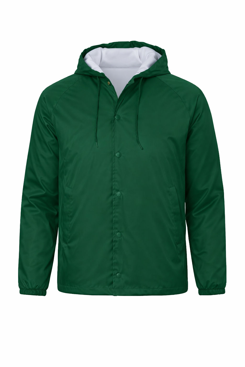 Augusta Sportswear Hooded Coach Jacket in Dark Green
