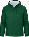 An image of a Custom Augusta Sportswear Hooded Coach Jacket in Dark Green!