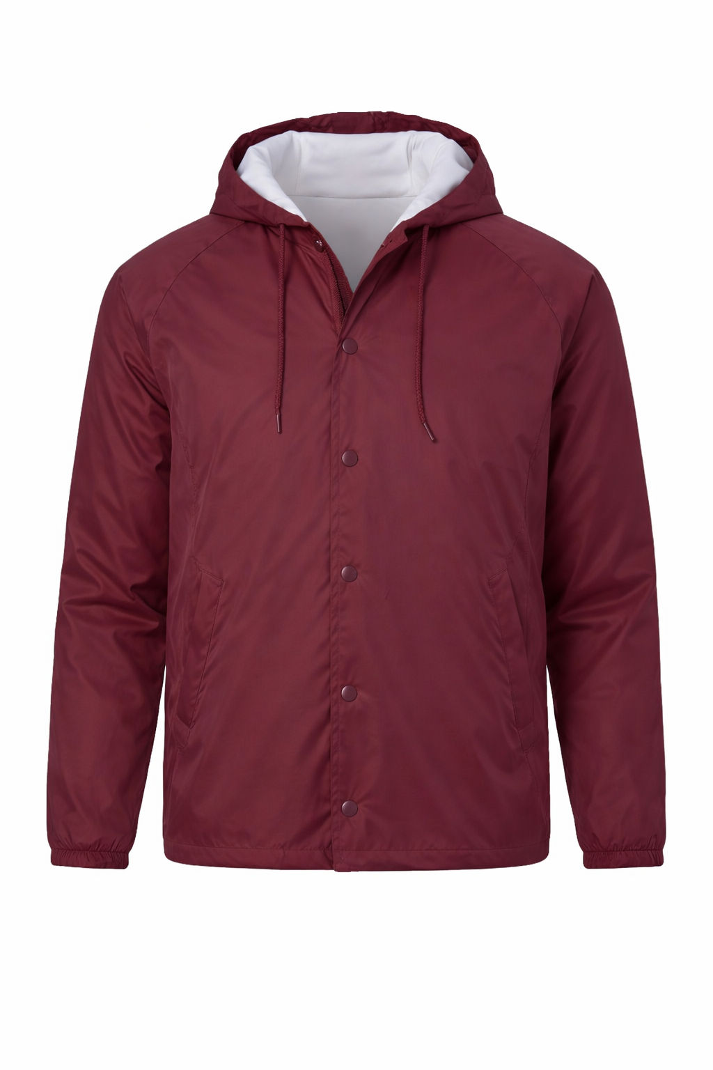 Augusta Sportswear Hooded Coach Jacket in Maroon