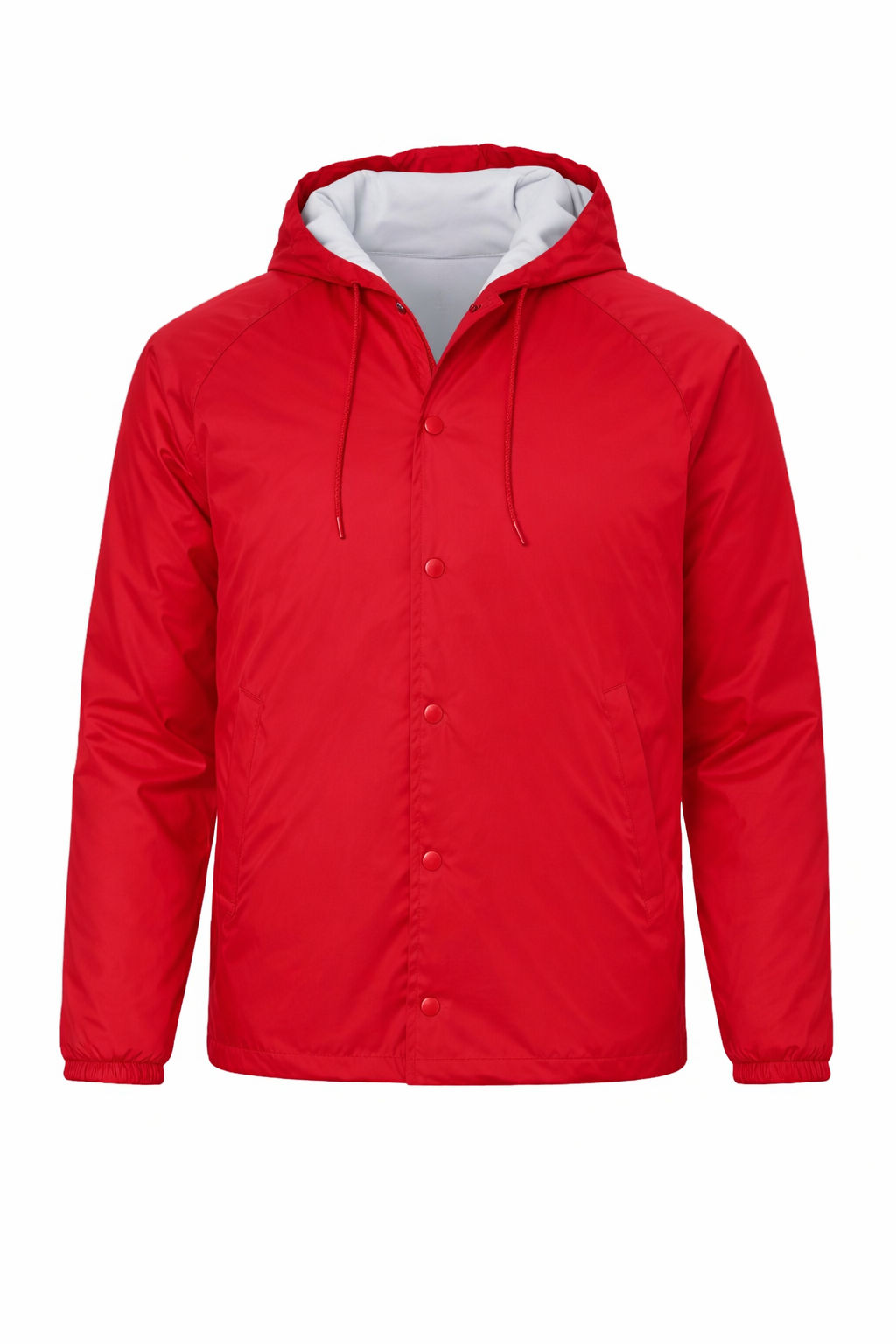 Augusta Sportswear Hooded Coach Jacket in Red