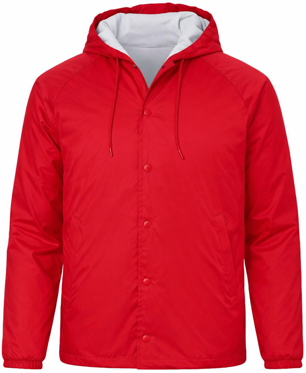 An image of a Custom Augusta Sportswear Hooded Coach Jacket in Red!