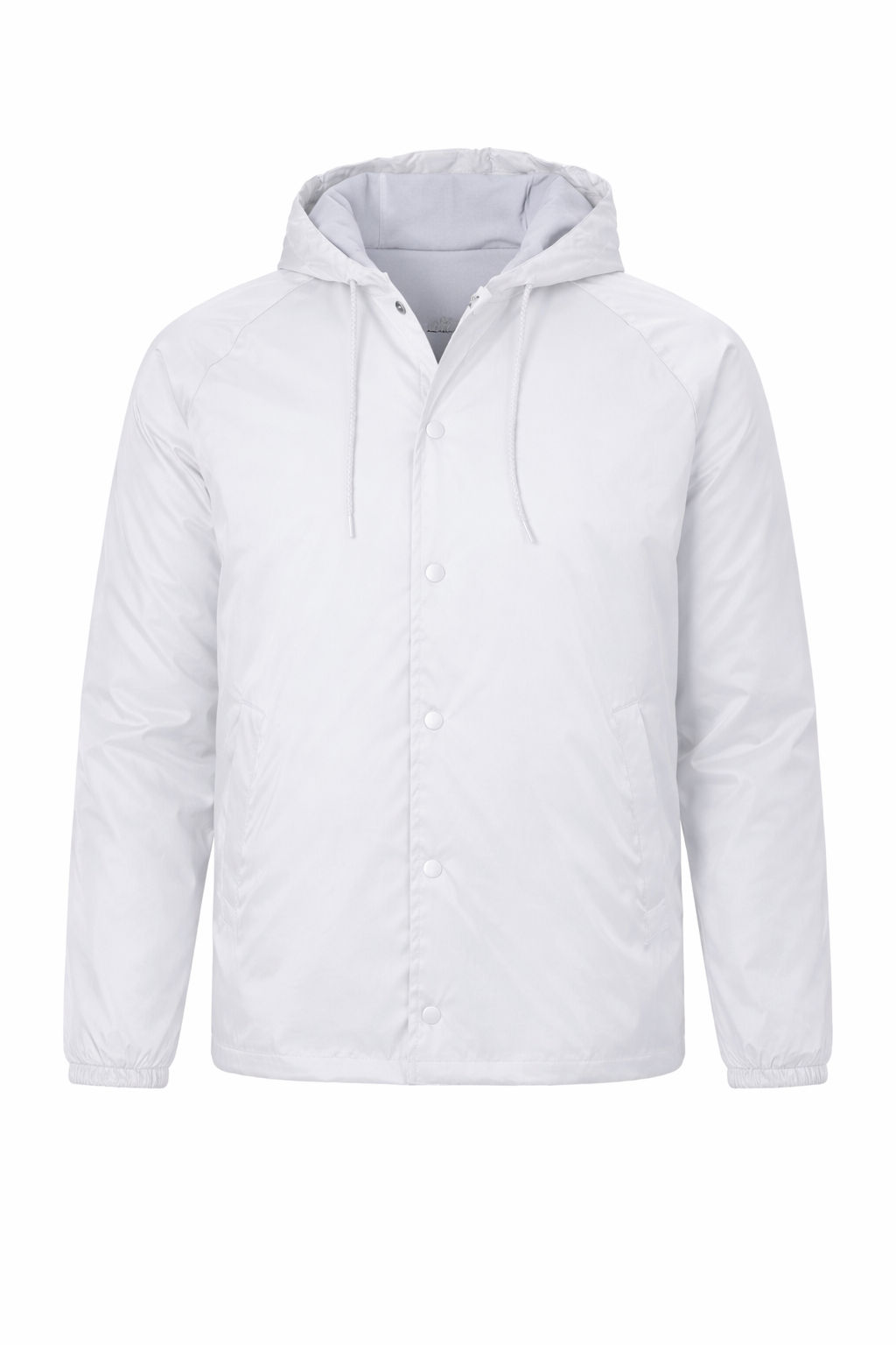 Augusta Sportswear Hooded Coach Jacket in White