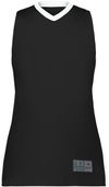Am image of a Custom Augusta Sportswear Ladies Match Up Basketball Jersey in Black/white!