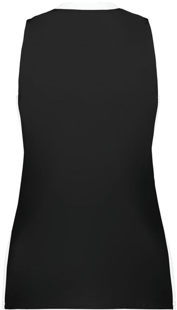 Am image of a Custom Augusta Sportswear Ladies Match Up Basketball Jersey in Black/white!