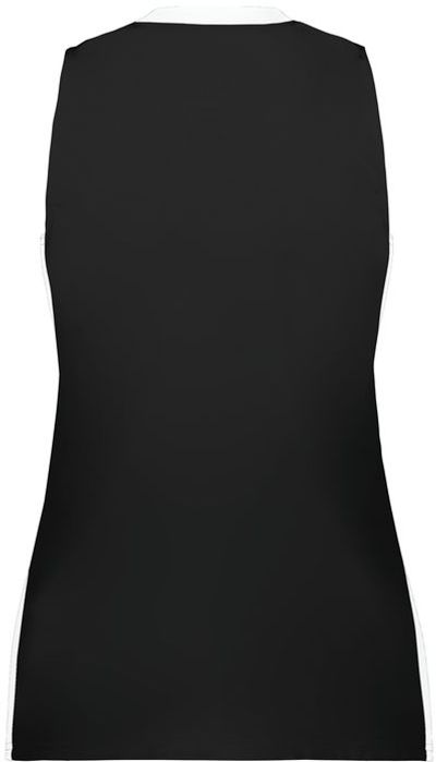 Am image of a Custom Augusta Sportswear Ladies Match Up Basketball Jersey in Black/white!