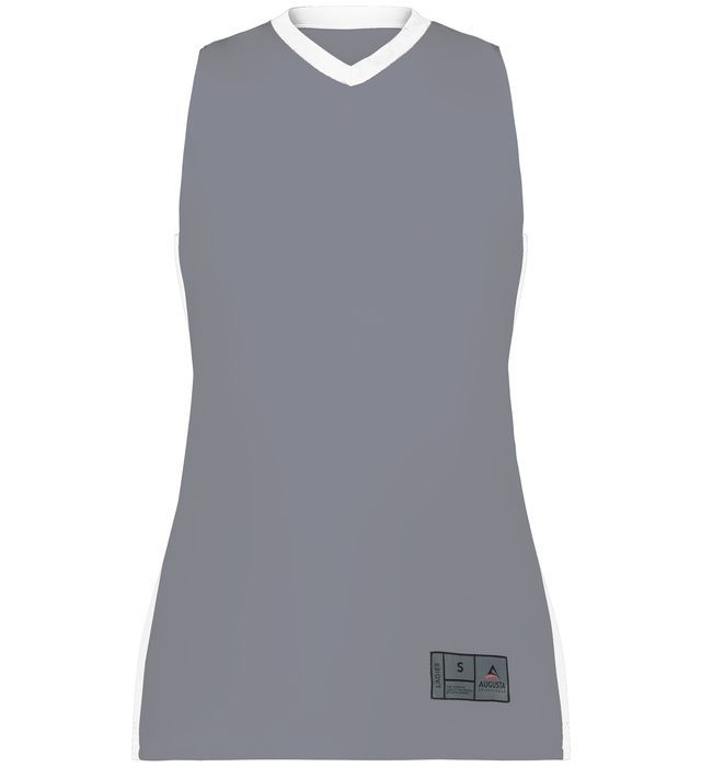 Augusta Sportswear Ladies Match Up Basketball Jersey in Graphite/White