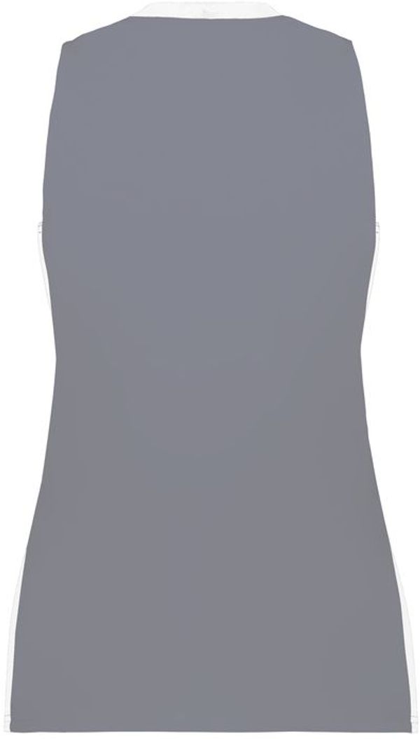 Am image of a Custom Augusta Sportswear Ladies Match Up Basketball Jersey in Graphite/White!