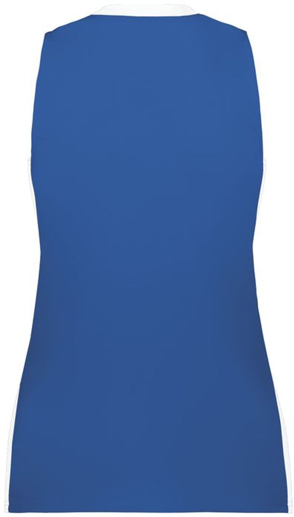 An image of a Custom Augusta Sportswear Ladies Match Up Basketball Jersey in Royal/White!