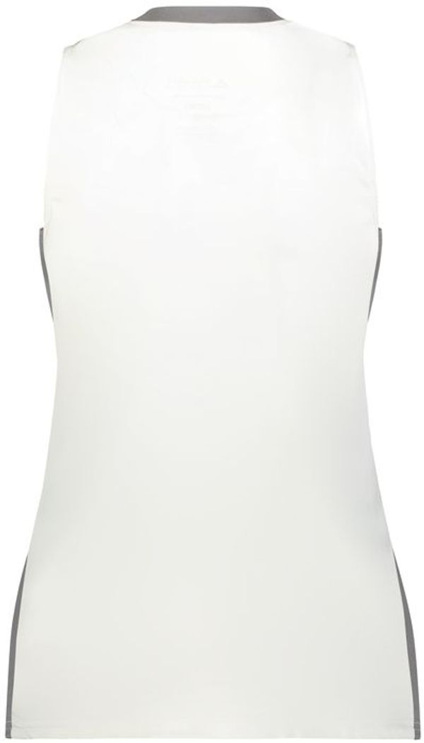 An image of a Custom Augusta Sportswear Ladies Match Up Basketball Jersey in White/Graphite!