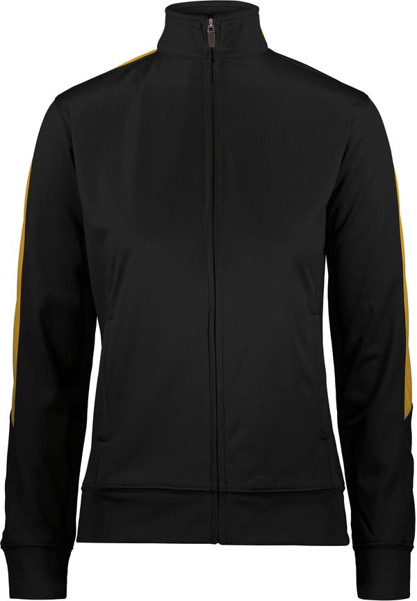 Am image of a Custom Augusta Sportswear Ladies Medalist Jacket in Black/Gold!