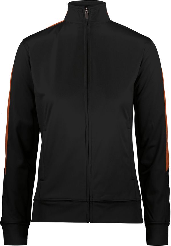 An image of a Custom Augusta Sportswear Ladies Medalist Jacket in Black/Orange!