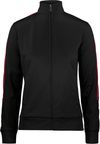 Am image of a Custom Augusta Sportswear Ladies Medalist Jacket in Black/Red!