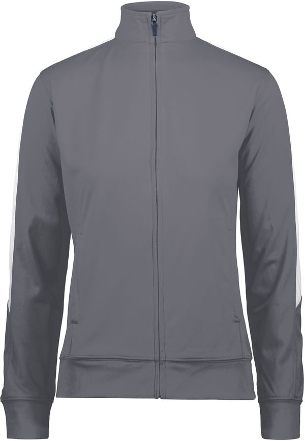 An image of a Custom Augusta Sportswear Ladies Medalist Jacket in Graphite/White!