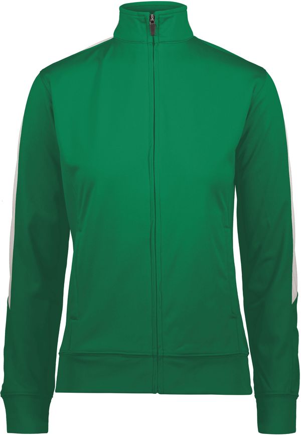 Am image of a Custom Augusta Sportswear Ladies Medalist Jacket in Kelly/White!