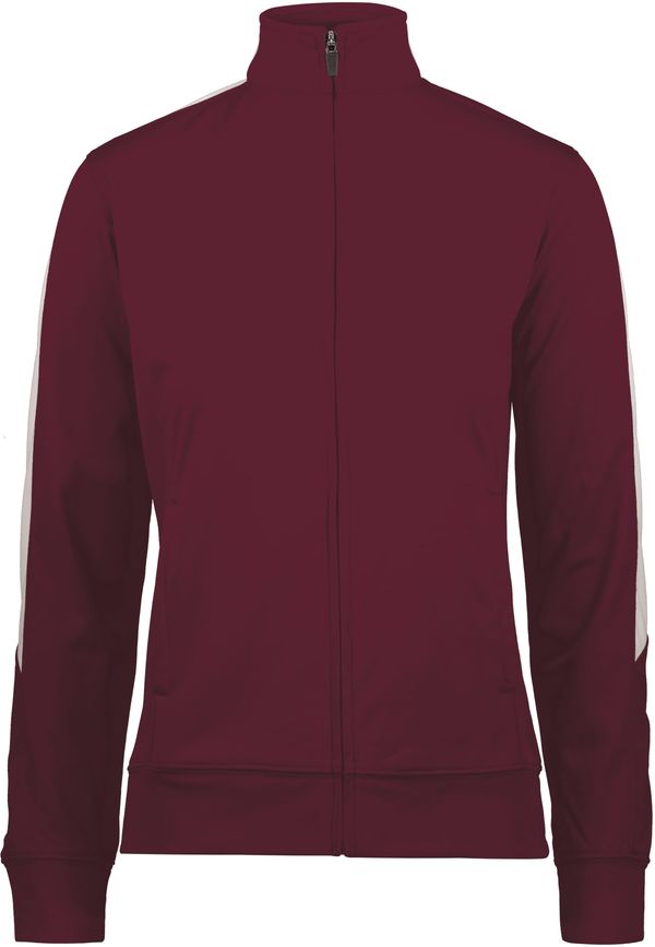 An image of a Custom Augusta Sportswear Ladies Medalist Jacket in Maroon/White!