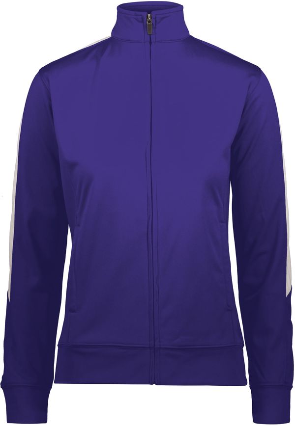 An image of a Custom Augusta Sportswear Ladies Medalist Jacket in Purple/White!