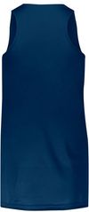 Am image of a Custom Augusta Sportswear Ladies Step Back Basketball Jersey in Navy/White!