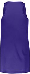 An image of a Custom Augusta Sportswear Ladies Step Back Basketball Jersey in Purple/White!