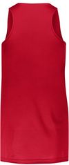 Am image of a Custom Augusta Sportswear Ladies Step Back Basketball Jersey in Red/White!