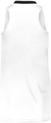 Am image of a Custom Augusta Sportswear Ladies Step Back Basketball Jersey in White/Black!