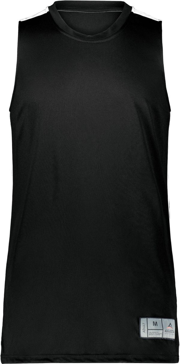 An image of a Custom Augusta Swish Reversible Basketball Jersey in Black/White!