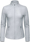 Am image of a Custom Aventurer Ladies French Terry Performance Full Zip Sweatshirt in Athletic Grey Heather!