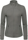 Am image of a Custom Aventurer Ladies French Terry Performance Full Zip Sweatshirt in Sage Green!