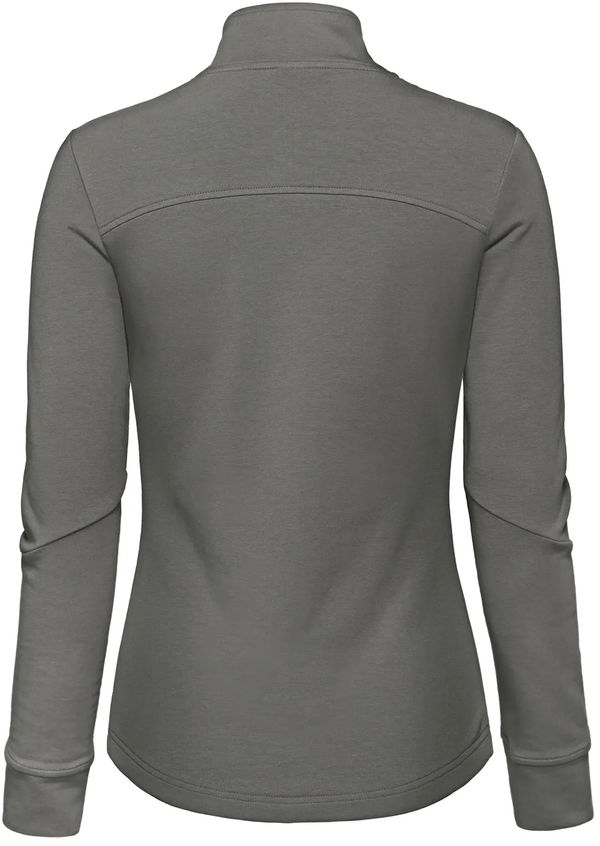 Am image of a Custom Aventurer Ladies French Terry Performance Full Zip Sweatshirt in Sage Green!