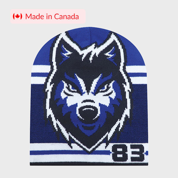 an image of a custom Acrylic Knit Slouchy Board Toque that you can print your design on!