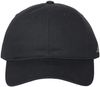 Am image of a Custom Adidas Sustainable Organic Relaxed Cap in black!
