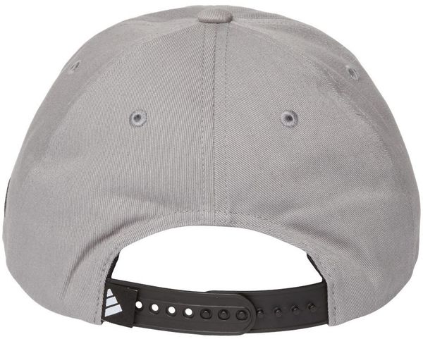 Am image of a Custom Adidas Sustainable Organic Relaxed Cap in Grey Three!