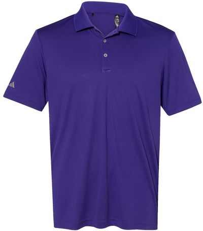 Am image of a Custom Adidas Performance Sport Shirt in Collegiate Purple!